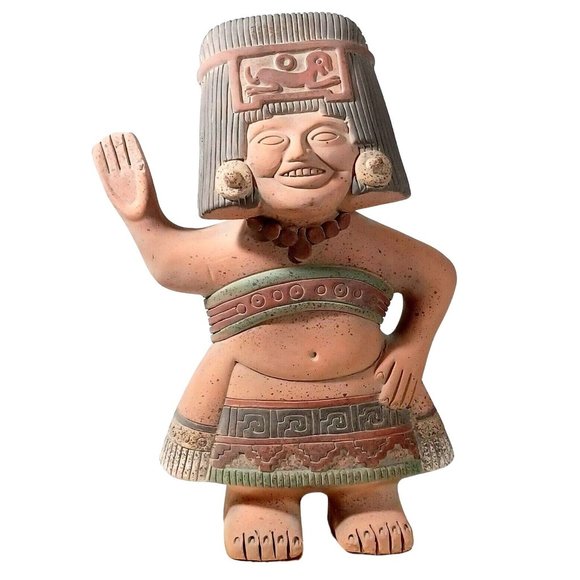 Tonal Other - Folk Art Totem Terracotta Statue Sculpture Pottery Aztec Mayan Fertility…